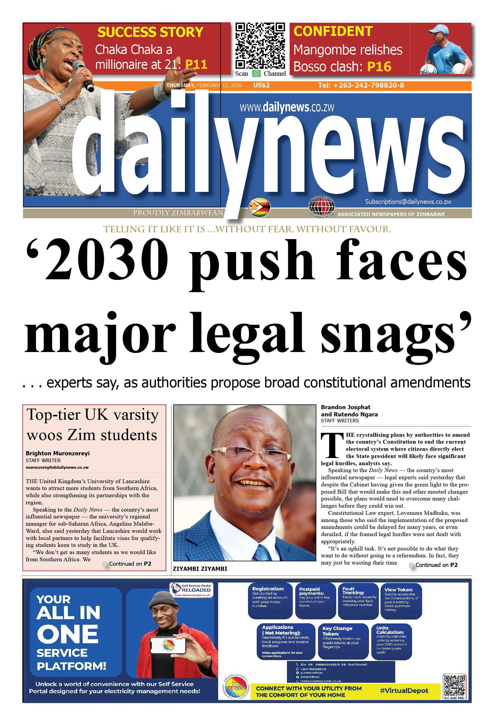 Thursday 12 February 2026